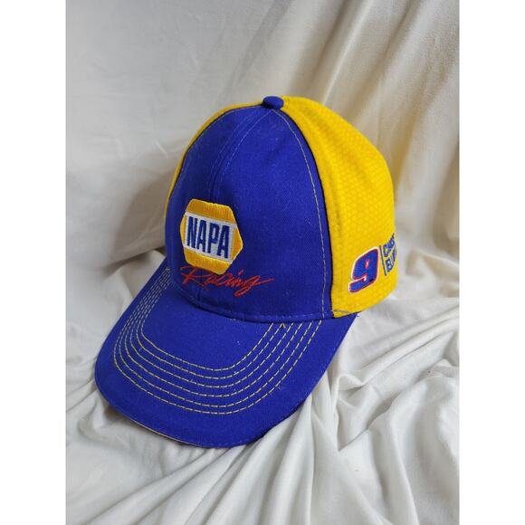 NAPA NASCAR Racing #9 Chase Elliot Cap Yellow and Blue Adjustable Hat - Picture 1 of 7